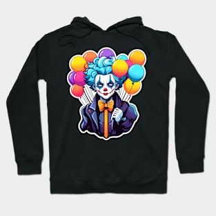 Clown Halloween Illustration Hoodie